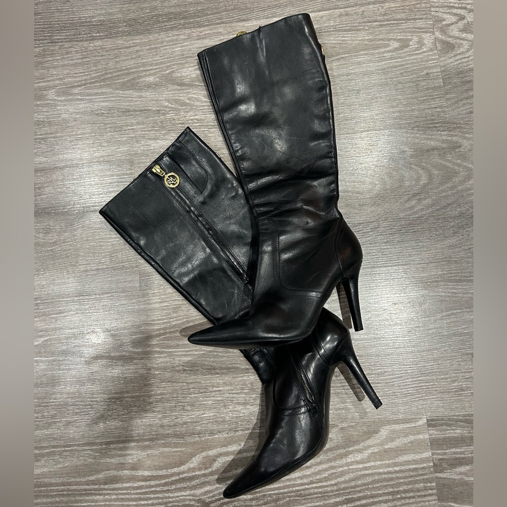 Black Leather Lauren Ralph Lauren Boots